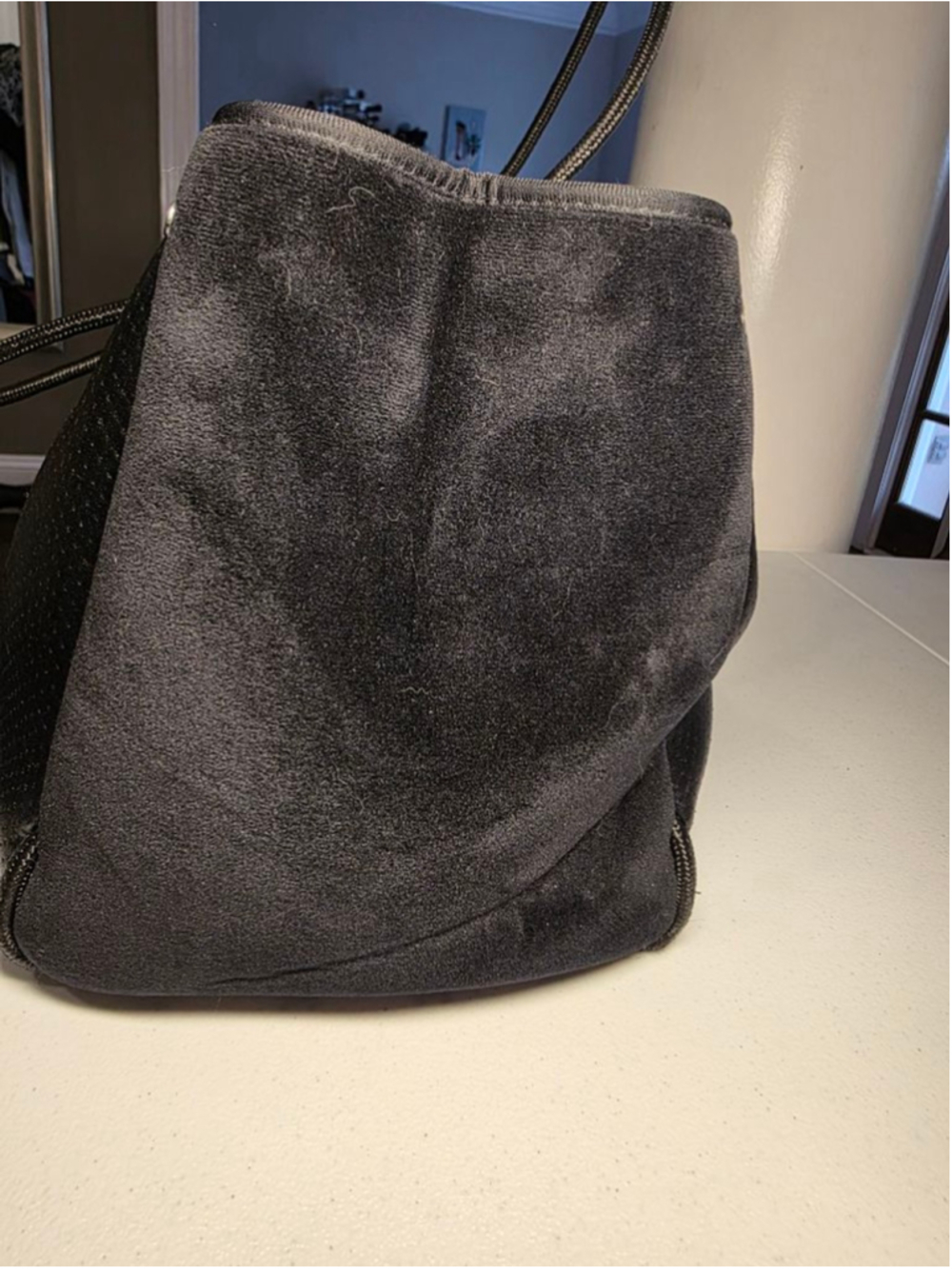 Haute Shore Black Neoprene Star Tote Bag Travel Gym Weekender - Picture 5 of 13